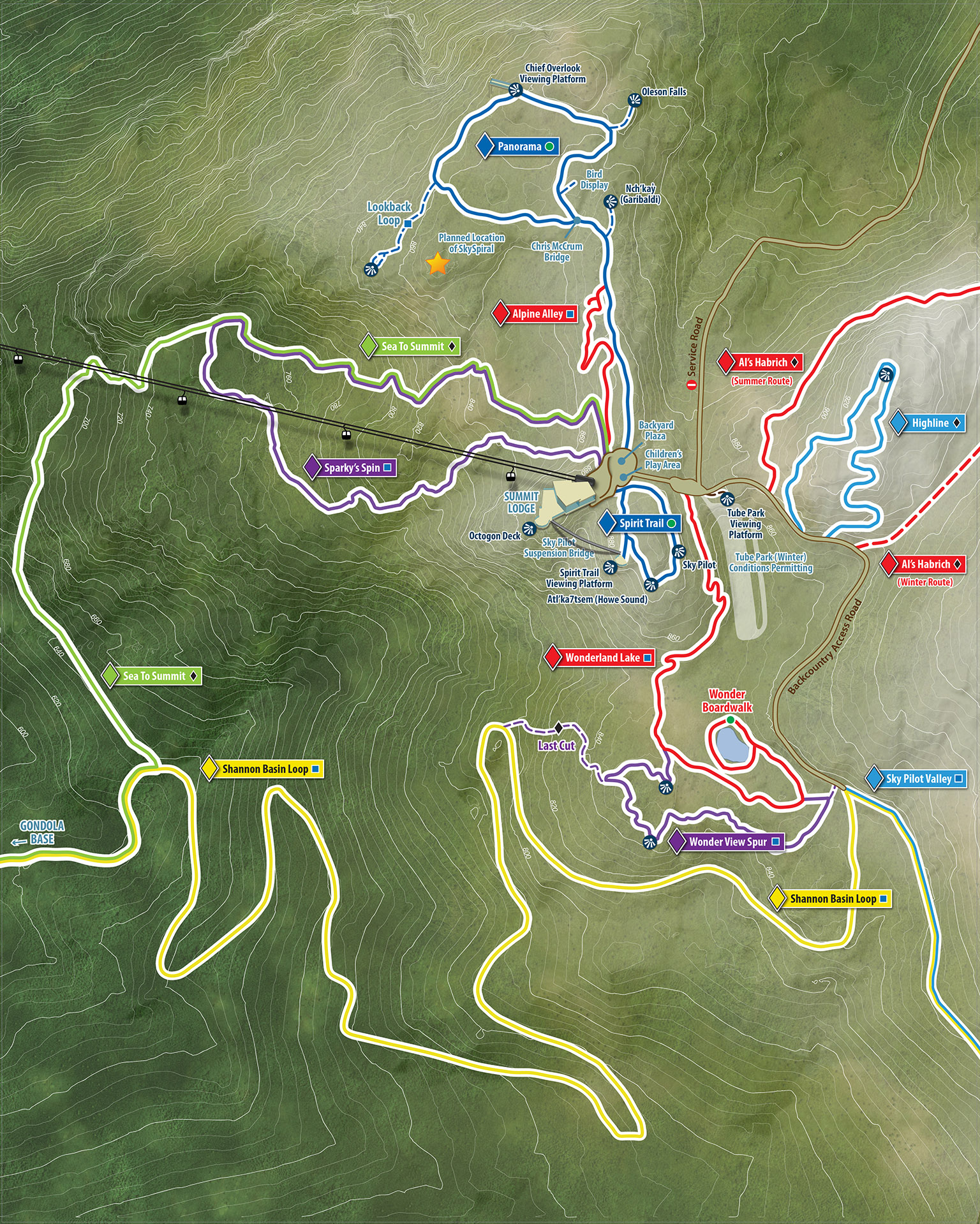 TrailMapps: Sea to Sky Gondola Summit Area Map