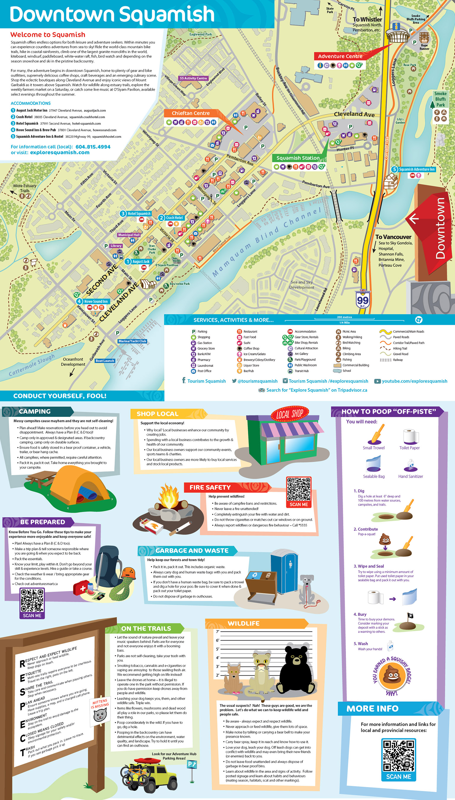 TrailMapps: Tourism Squamish Visitors Brochure